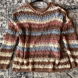 Dex Multicolor Striped Knit Sweater
